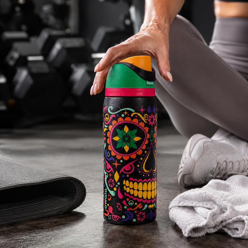 Lumvo Insulated Stainless Steel Water Bottle with Straw Lid