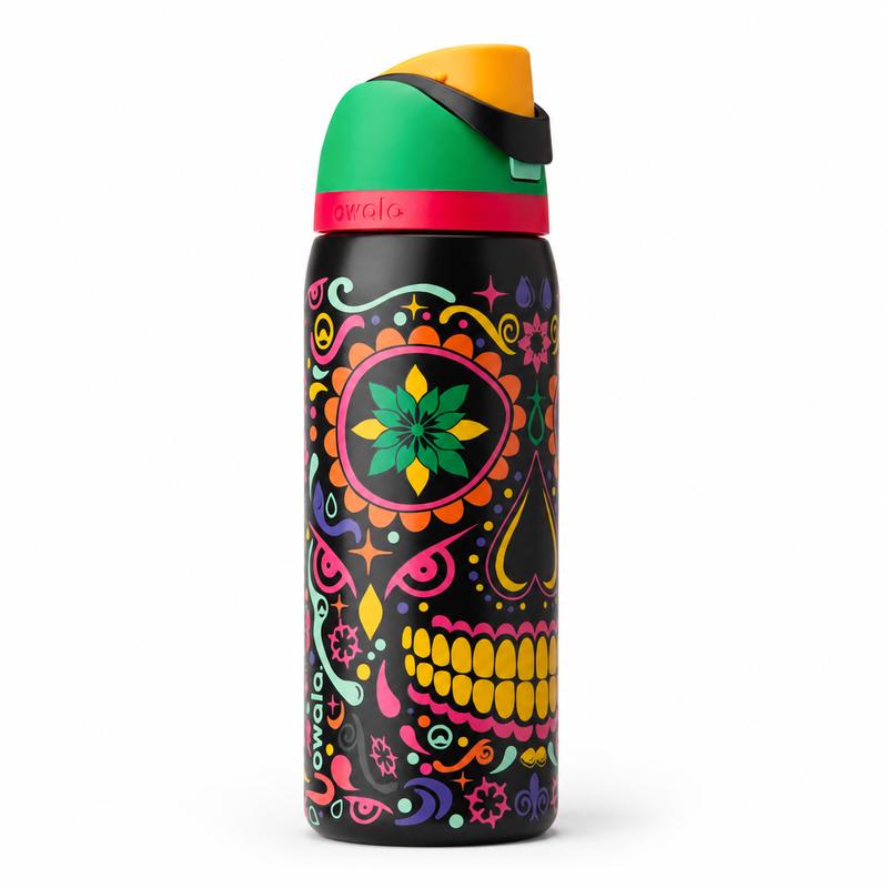 Lumvo Insulated Stainless Steel Water Bottle with Straw Lid